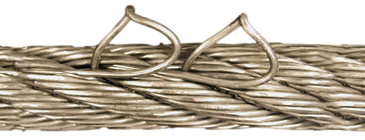 Protruded wires of inner rope of rotation-resistant rope