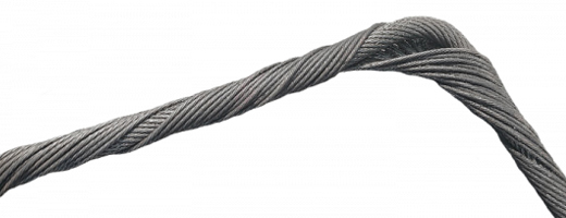 Protruded IWRC of rotation resistant rope