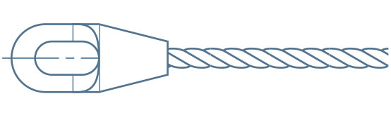 Closed end socket: Metal or cast synthetic resin