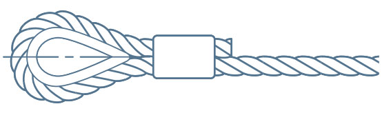 Ferrule-secured thimble termination